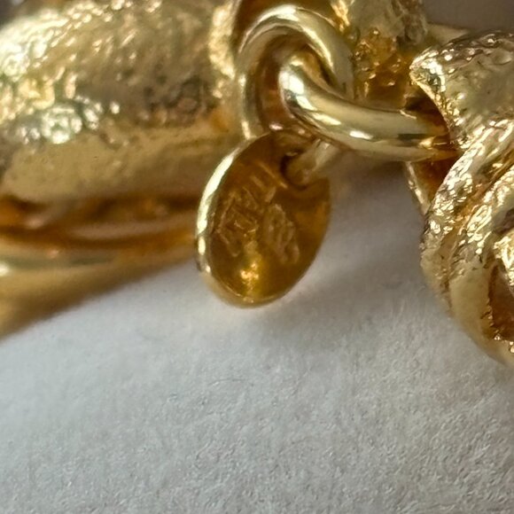 B Italy Yellow Gold Finish Byzantine Chain Wide  Chunky Bracelet - Picture 15 of 16